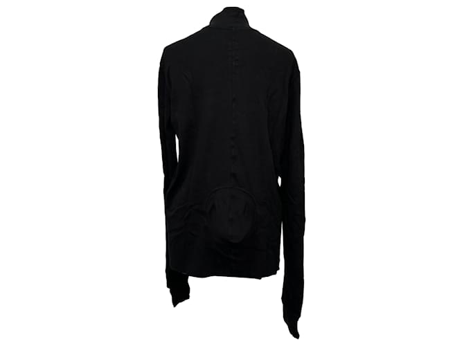 Rick Owens Rollkragenpullover aus schwarzer Baumwolle - Ansicht 3