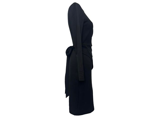 Abito midi con lacci sulla schiena Diane Von Furstenberg in viscosa nera Nero - vista 2