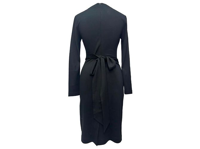 Abito midi con lacci sulla schiena Diane Von Furstenberg in viscosa nera Nero - vista 3