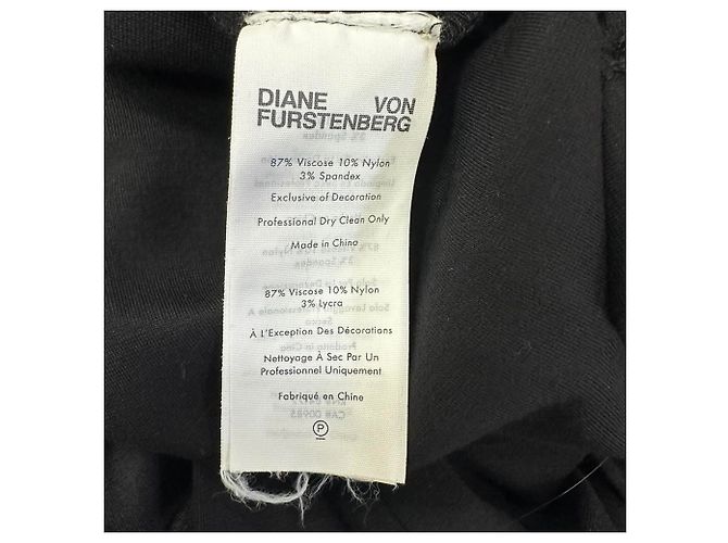 Abito midi con lacci sulla schiena Diane Von Furstenberg in viscosa nera Nero - vista 5