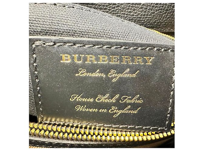 Borsa a tracolla Burberry Medium Camberley in pelle nera Nero - vista 12