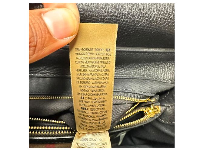 Borsa a tracolla Burberry Medium Camberley in pelle nera Nero - vista 15