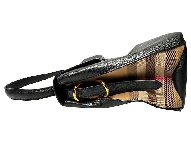 Borsa a tracolla Burberry Medium Camberley in pelle nera Nero - vista 18