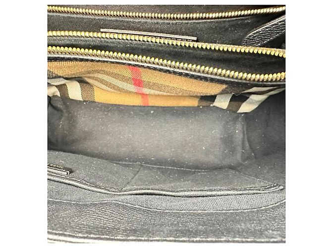 Borsa a tracolla Burberry Medium Camberley in pelle nera Nero - vista 8