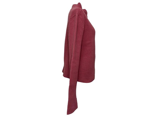 Rick Owens Gerippter Rollkragenpullover aus rosa Kaschmir Pink - Ansicht 2