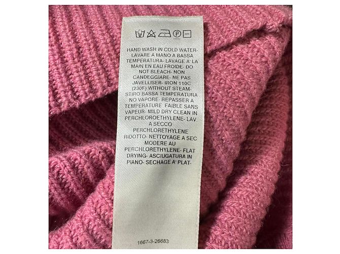 Rick Owens Gerippter Rollkragenpullover aus rosa Kaschmir Pink - Ansicht 6
