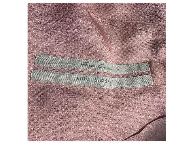 Rick Owens Drapierte Waffelstrick-Wickelbluse aus rosa Viskose Pink - Ansicht 5