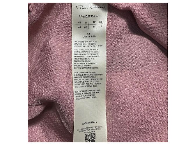 Rick Owens Drapierte Waffelstrick-Wickelbluse aus rosa Viskose Pink - Ansicht 6