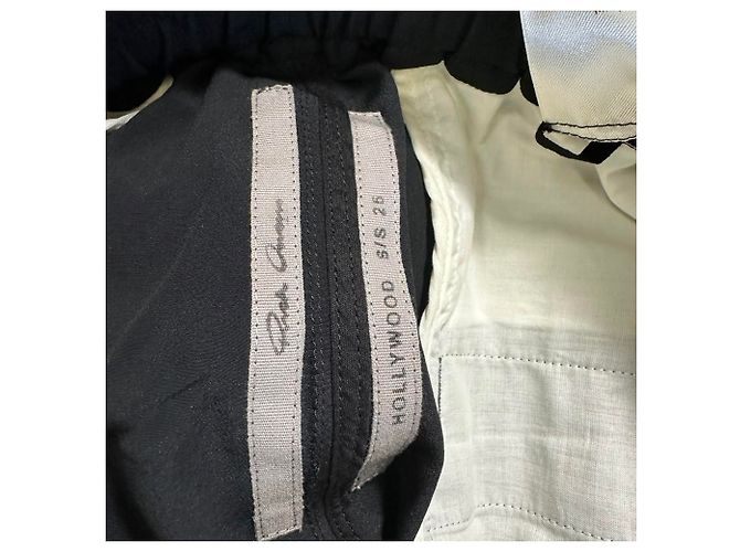 Rick Owens Drawstring Pants in Black Acetate - view 4