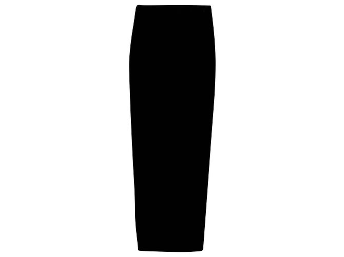 Falda midi ajustada Rick Owens en viscosa negra Negro - vista 2