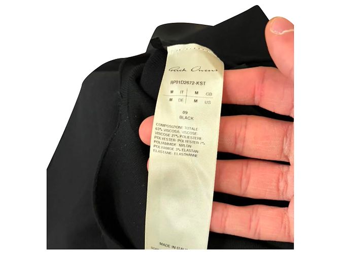 Falda midi ajustada Rick Owens en viscosa negra Negro - vista 3