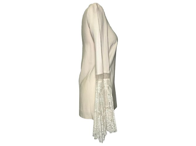 Stella Mc Cartney Camicetta Stella McCartney con maniche a campana in cotone ecru Bianco Crudo - vista 2