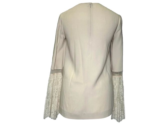 Stella Mc Cartney Camicetta Stella McCartney con maniche a campana in cotone ecru Bianco Crudo - vista 4