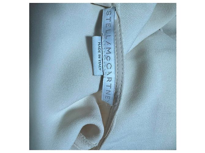 Stella Mc Cartney Camicetta Stella McCartney con maniche a campana in cotone ecru Bianco Crudo - vista 6