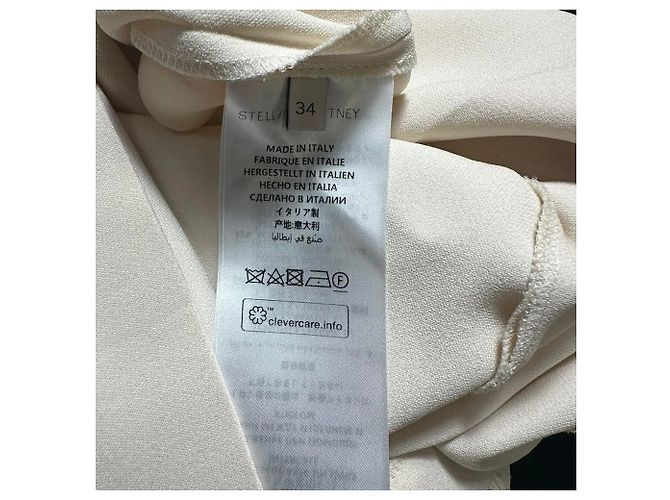 Stella Mc Cartney Camicetta Stella McCartney con maniche a campana in cotone ecru Bianco Crudo - vista 7