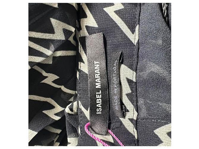Falda midi plisada asimétrica estampada Isabel Marant Alena en gasa negra Impresión de pitón - vista 4
