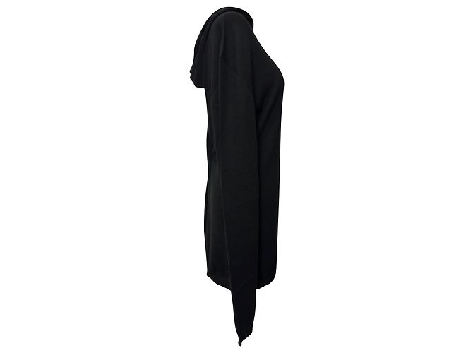 Rick Owens Strickkapuzenpullover aus schwarzer Wolle - Ansicht 2