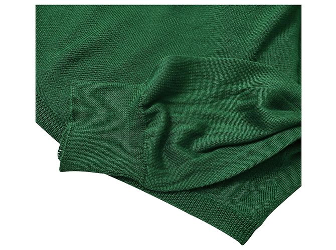 Balenciaga Bluse mit Wasserfallkragen aus grüner Viskose - Ansicht 11