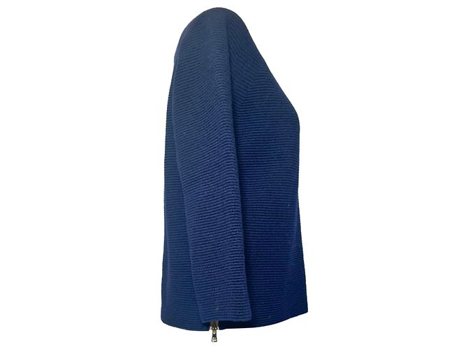 Suéter de malha boxy Chloé em lã azul marinho - vista 2