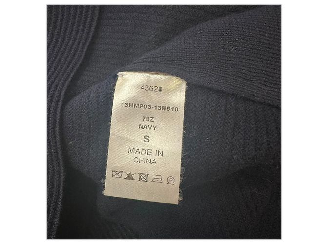 Suéter de malha boxy Chloé em lã azul marinho - vista 5