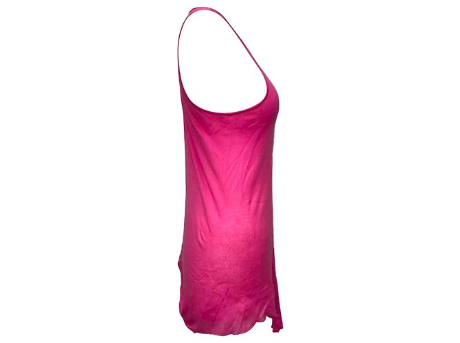 Top de tirantes asimétrico Rick Owens en algodón rosa - vista 2