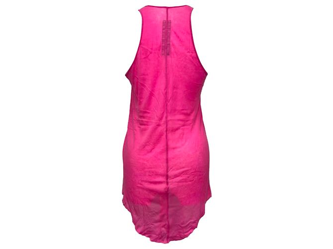 Top de tirantes asimétrico Rick Owens en algodón rosa - vista 3