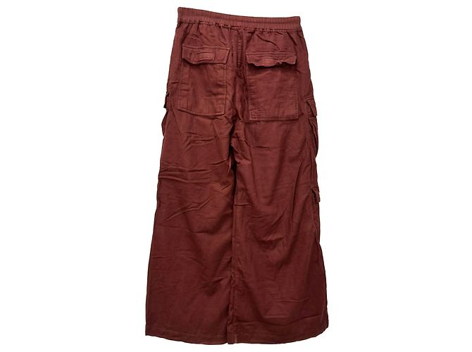 Pantaloni cargo Rick Owens Double Jumbo Belas in cotone rosso - vista 2