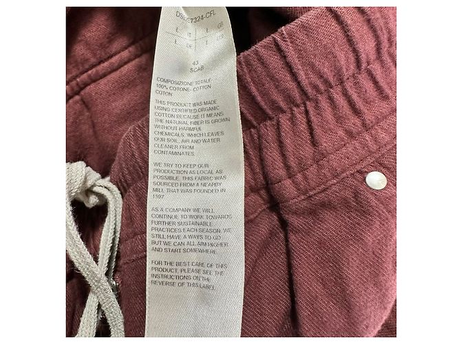 Pantaloni cargo Rick Owens Double Jumbo Belas in cotone rosso - vista 3