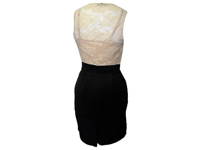 Sandro Mini-Kleid mit Spitzendetails aus weißer Viskose - Ansicht 3