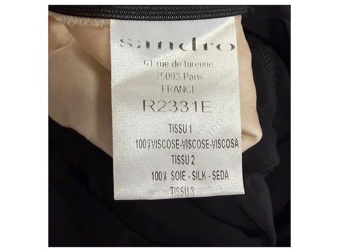 Sandro Mini-Kleid mit Spitzendetails aus weißer Viskose - Ansicht 5