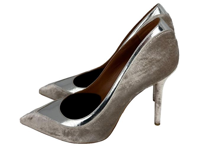 Autre Marque Malone Souliers Pointed Pumps aus silbernem Samt Metallisch - Ansicht 10