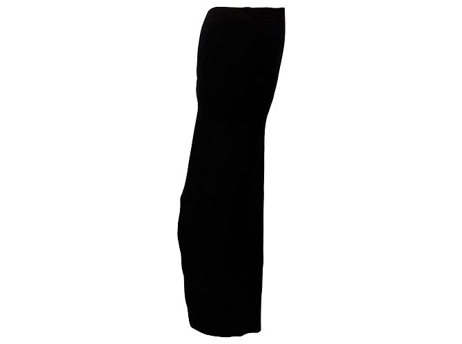 Falda midi asimétrica drapeada Rick Owens en viscosa negra Negro - vista 3