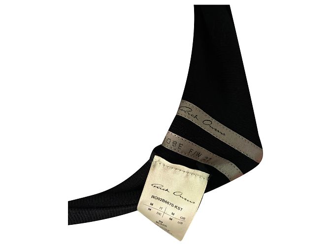 Falda midi asimétrica drapeada Rick Owens en viscosa negra Negro - vista 6
