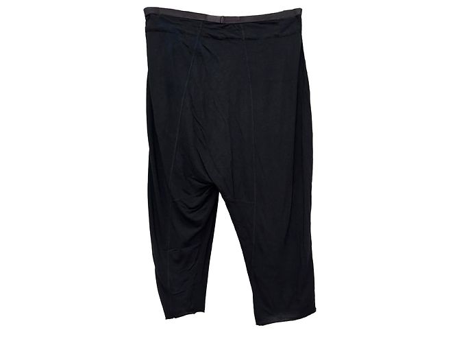 Rick Owens Drawstring Pants in Black Viscose - view 2