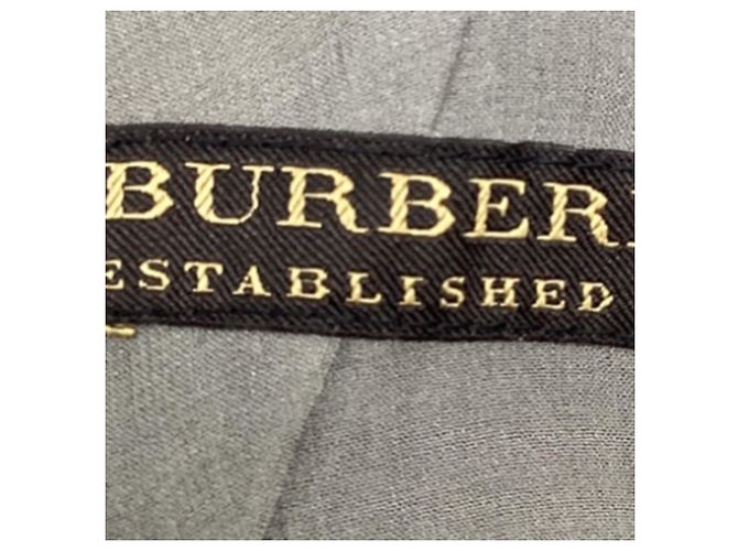 Mini abito con volant Burberry in seta grigia Grigio - vista 8