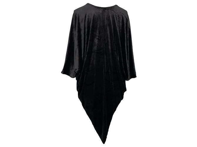 Top Em Oversized in velluto nero Rick Owens - vista 3