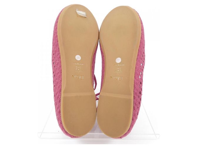 Christian Dior DIOR POEME Scarpe basse in cotone mesh Rosso - vista 4