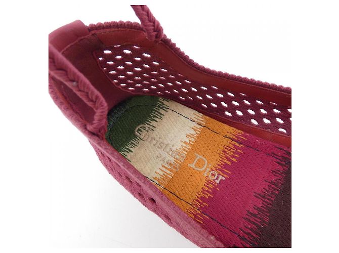 Christian Dior DIOR POEME Scarpe basse in cotone mesh Rosso - vista 6