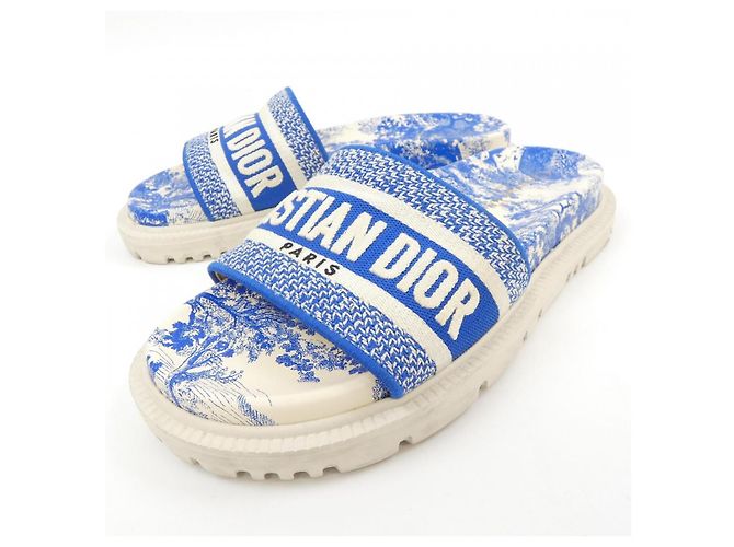 Christian Dior KCQ550TJU FLOU TDJ EMBRO Sandals Blue Beige - view 3