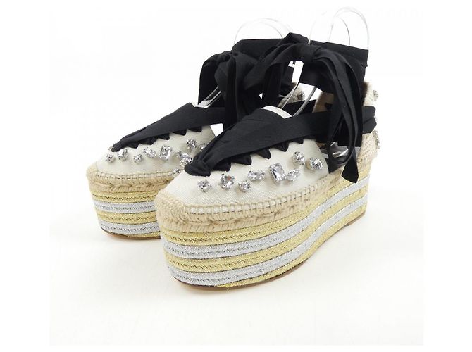 Sandali ESPADRILLE con zeppa Loewe Bianco - vista 3