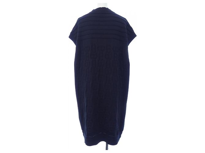 Hermès Chaleco largo de mezcla de seda Hermes Azul Azul marino - vista 2