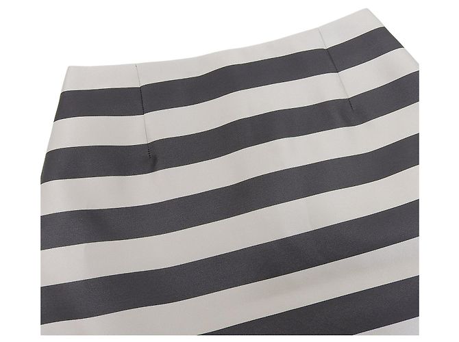 Falda de satén de seda Louis Vuitton Negro Beige - vista 3