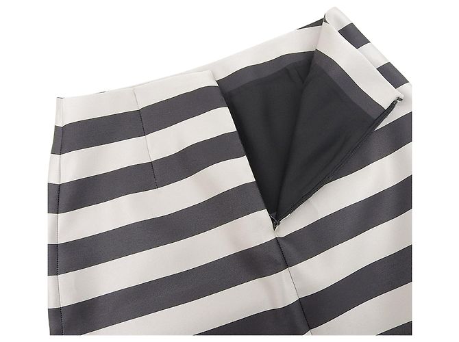 Falda de satén de seda Louis Vuitton Negro Beige - vista 4