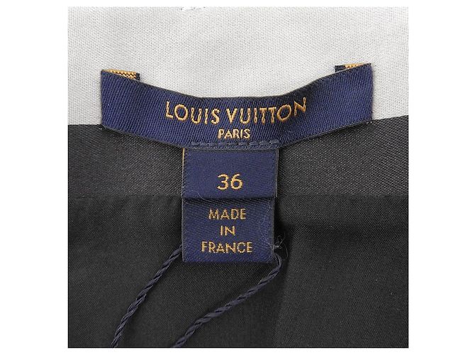 Falda de satén de seda Louis Vuitton Negro Beige - vista 5