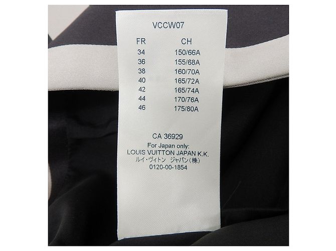 Falda de satén de seda Louis Vuitton Negro Beige - vista 7