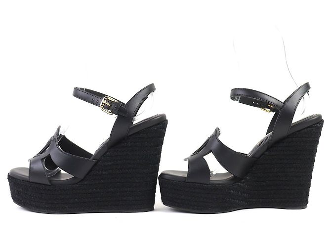 Sandali Espadrilles con Zeppa Louis Vuitton Nero - vista 3