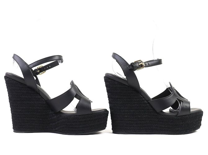 Sandali Espadrilles con Zeppa Louis Vuitton Nero - vista 4