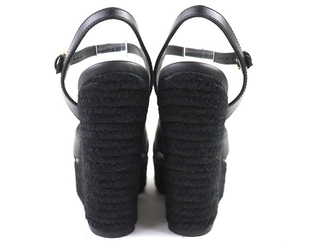 Sandali Espadrilles con Zeppa Louis Vuitton Nero - vista 5