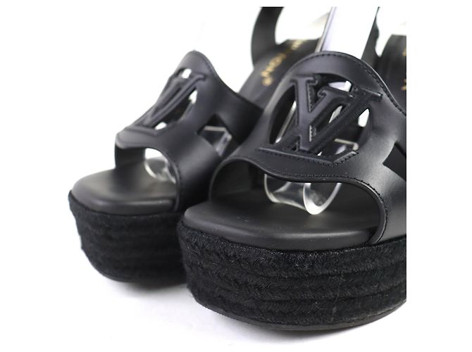 Sandali Espadrilles con Zeppa Louis Vuitton Nero - vista 6