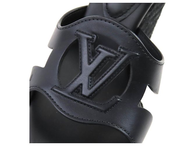 Sandali Espadrilles con Zeppa Louis Vuitton Nero - vista 9